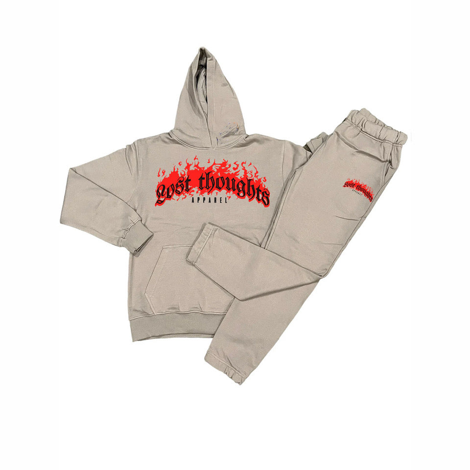 LOST THOUGHTS FLAME HOODIE SWEATSUIT