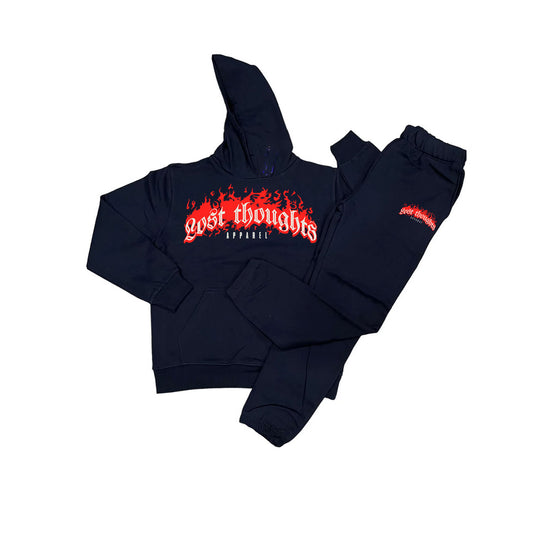 LOST THOUGHTS FLAME HOODIE SWEATSUIT