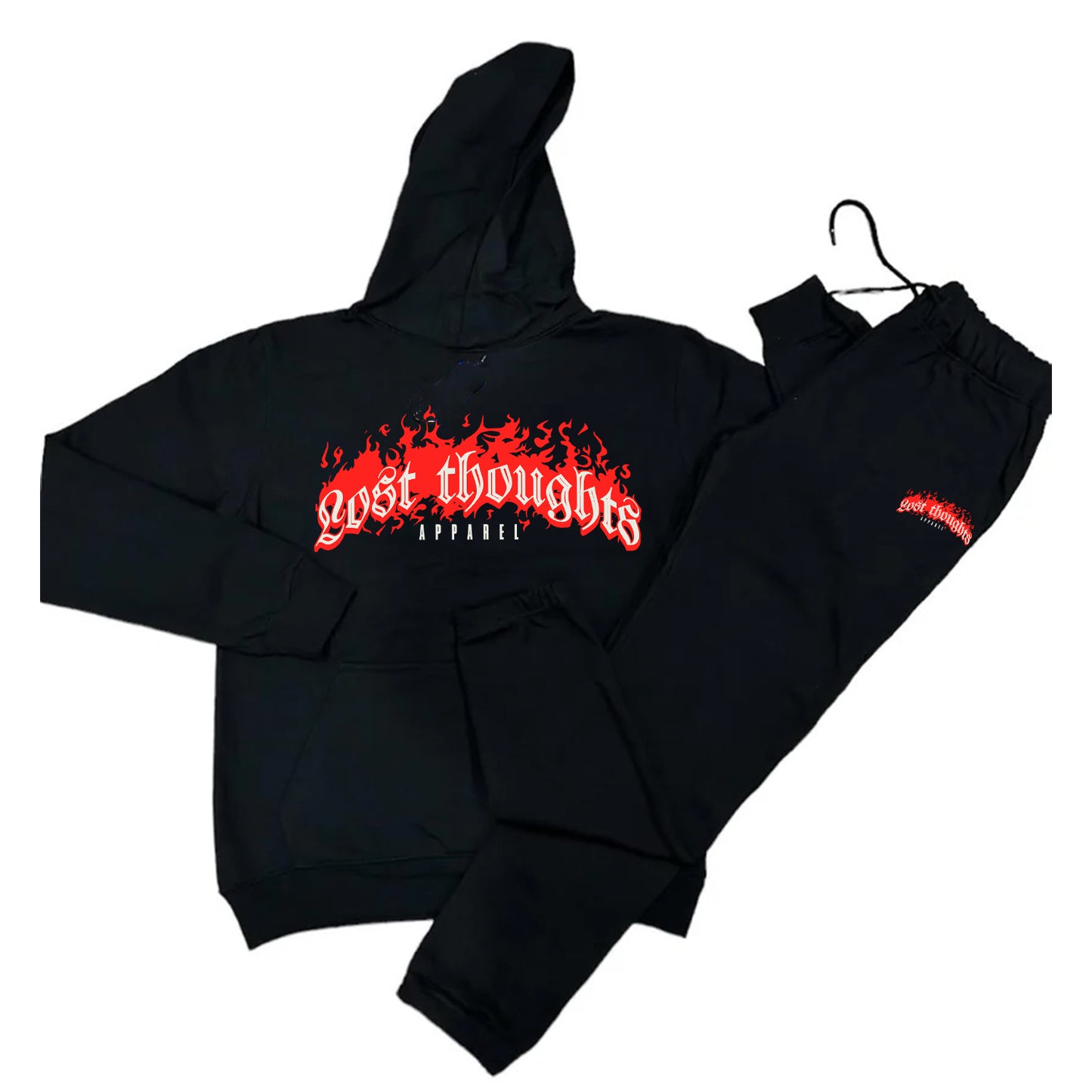 LOST THOUGHTS FLAME HOODIE SWEATSUIT